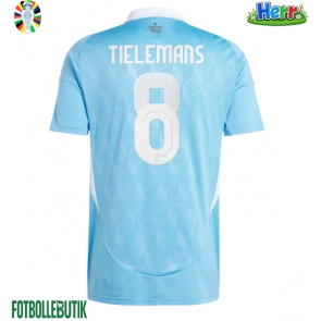 Belgien Youri Tielemans #8 Bortatröja EM 2024 Kortärmad